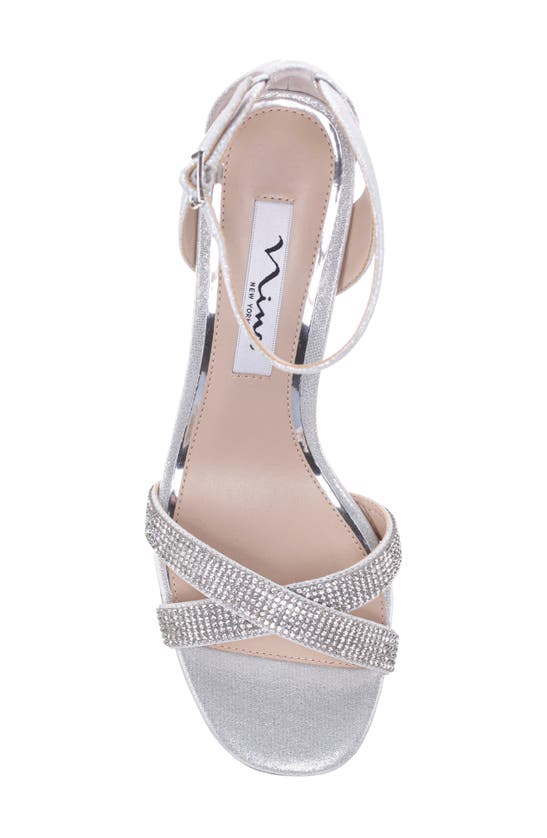 Shop Nina Quinley Ankle Strap Sandal In True Silver