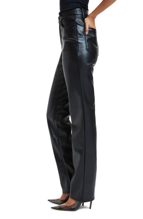 Good American Better Than Leather Faux Leather Good Icon Pants In Black001