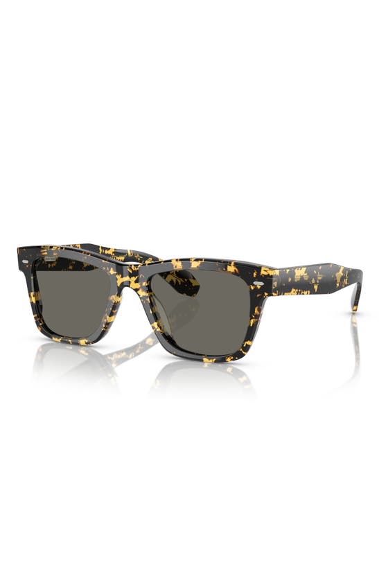 Shop Oliver Peoples N.04 53mm Rectangular Sunglasses In Dark Tortoise