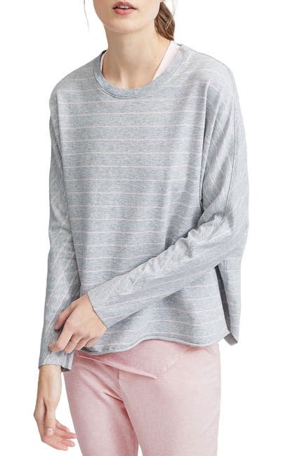 Frank Eileen Tee Lab Oversized Continuous Stripe Print Lightweight Sweatshirt Nordstrom Rack