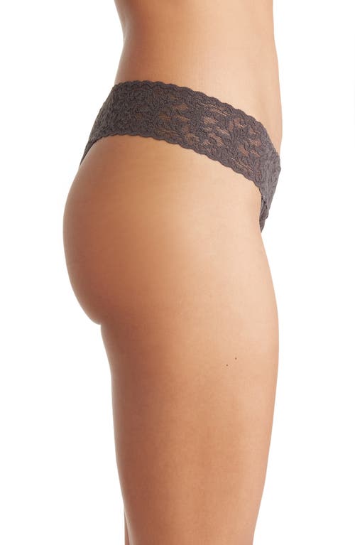 Shop Hanky Panky Signature Lace Low Rise Thong In Violet Haze (purple)