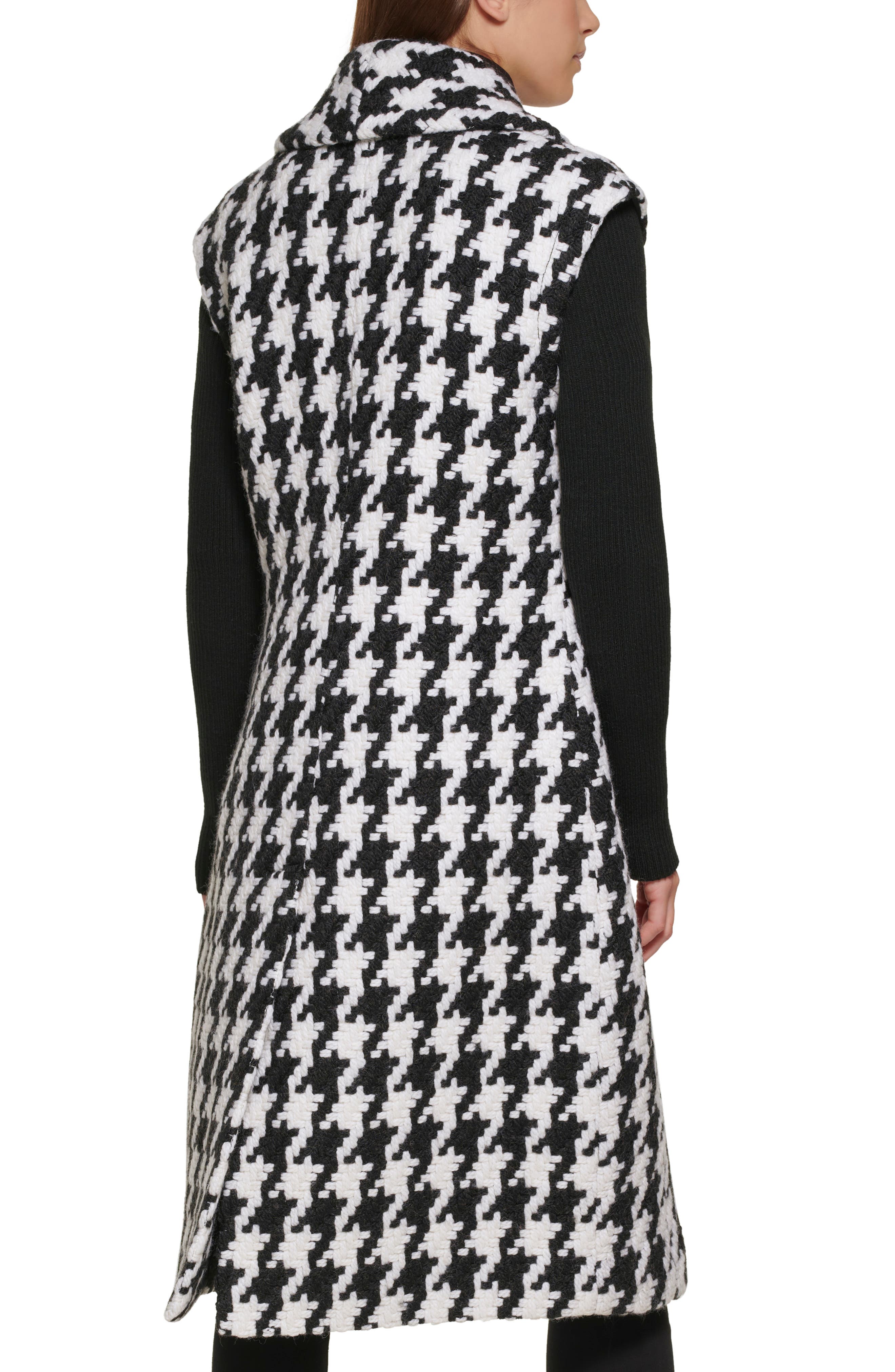 houndstooth dress coat