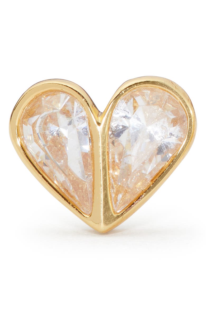 kate spade new york rock solid cubic zirconia heart earrings | Nordstrom
