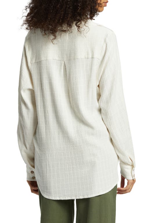 Shop Billabong Swell Gauze Button-up Shirt In Salt Crystal