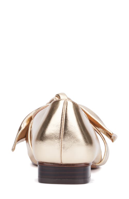 New York And Company Dominica Bow Loafer In Gold