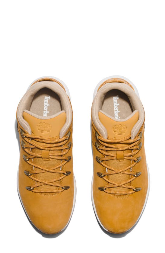 Timberland Sprint Trekker Waterproof Mid Sneaker In Wheat Nubuck