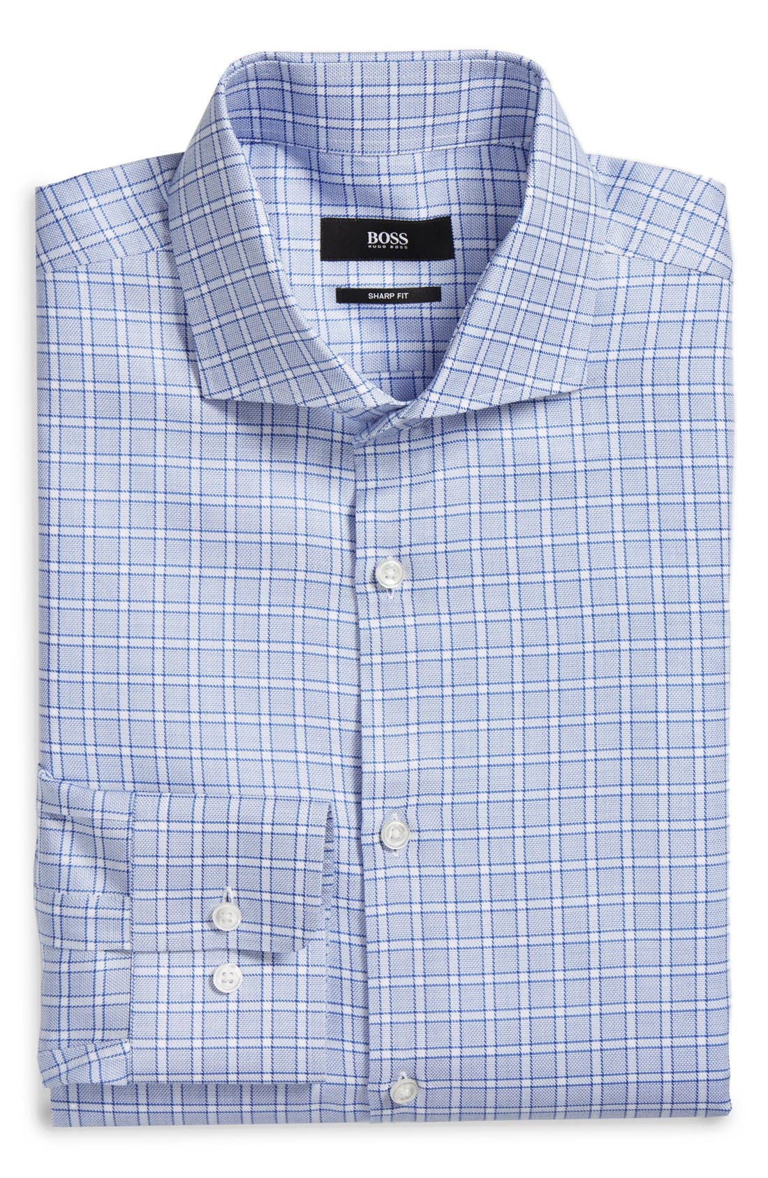 BOSS Sharp Fit Plaid Dress Shirt Nordstrom