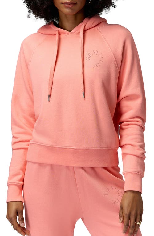 Spiritual Gangster Gratitude Harper Crop Hoodie Flamingo at Nordstrom,