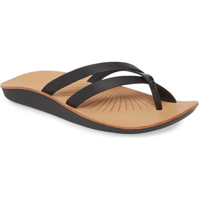 Olukai Kaha Flip Flop, Black