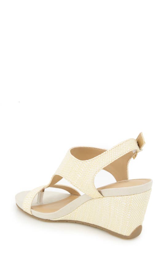 Reaction Kenneth Cole Greatly Platform Wedge Sandal In Natural Weave