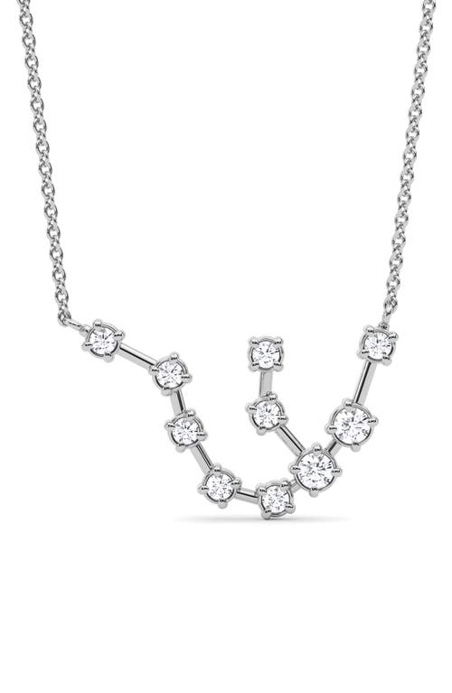 Aquarius Constellation Lab Created Diamond Necklace in 18K White Gold