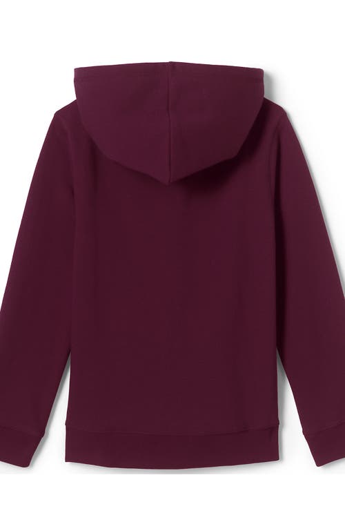 Shop Lands' End School Uniform Kids Zip Front Sweatshirt In Burgundy