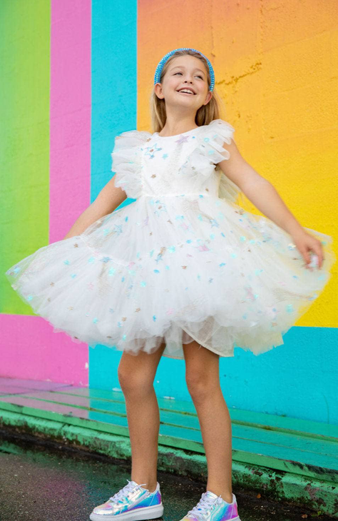 Girls size 7 white dress best sale