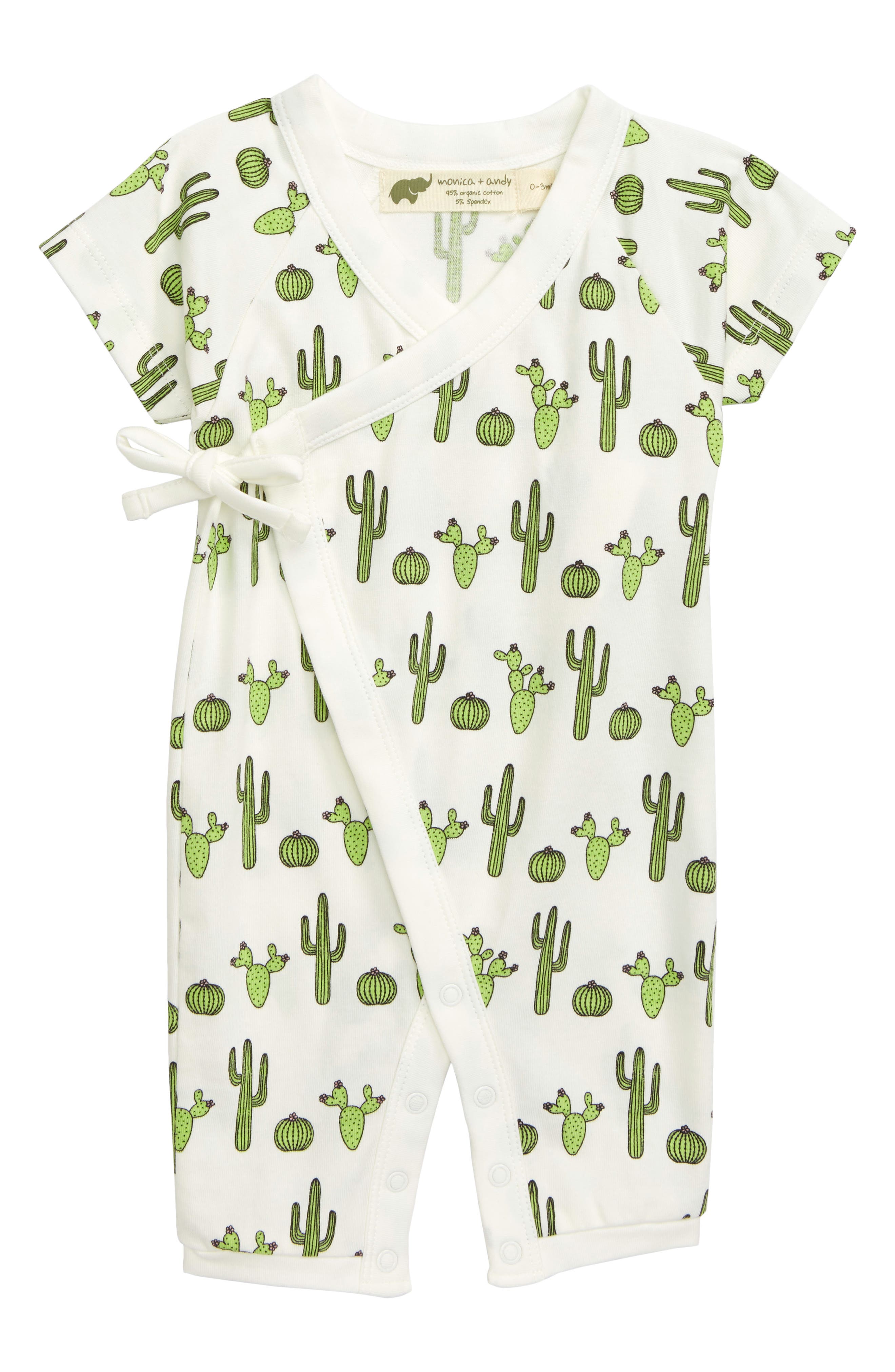 Monica + Andy Sweet Baby Wrap Romper (Baby) Nordstrom
