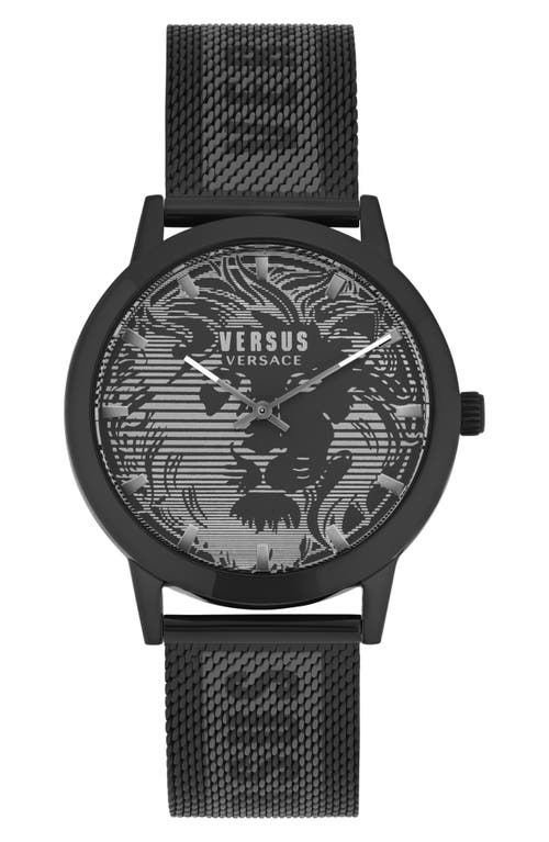 VERSUS Versace Barbes Domus Mesh Strap Watch, 40mm in Ip Black at Nordstrom