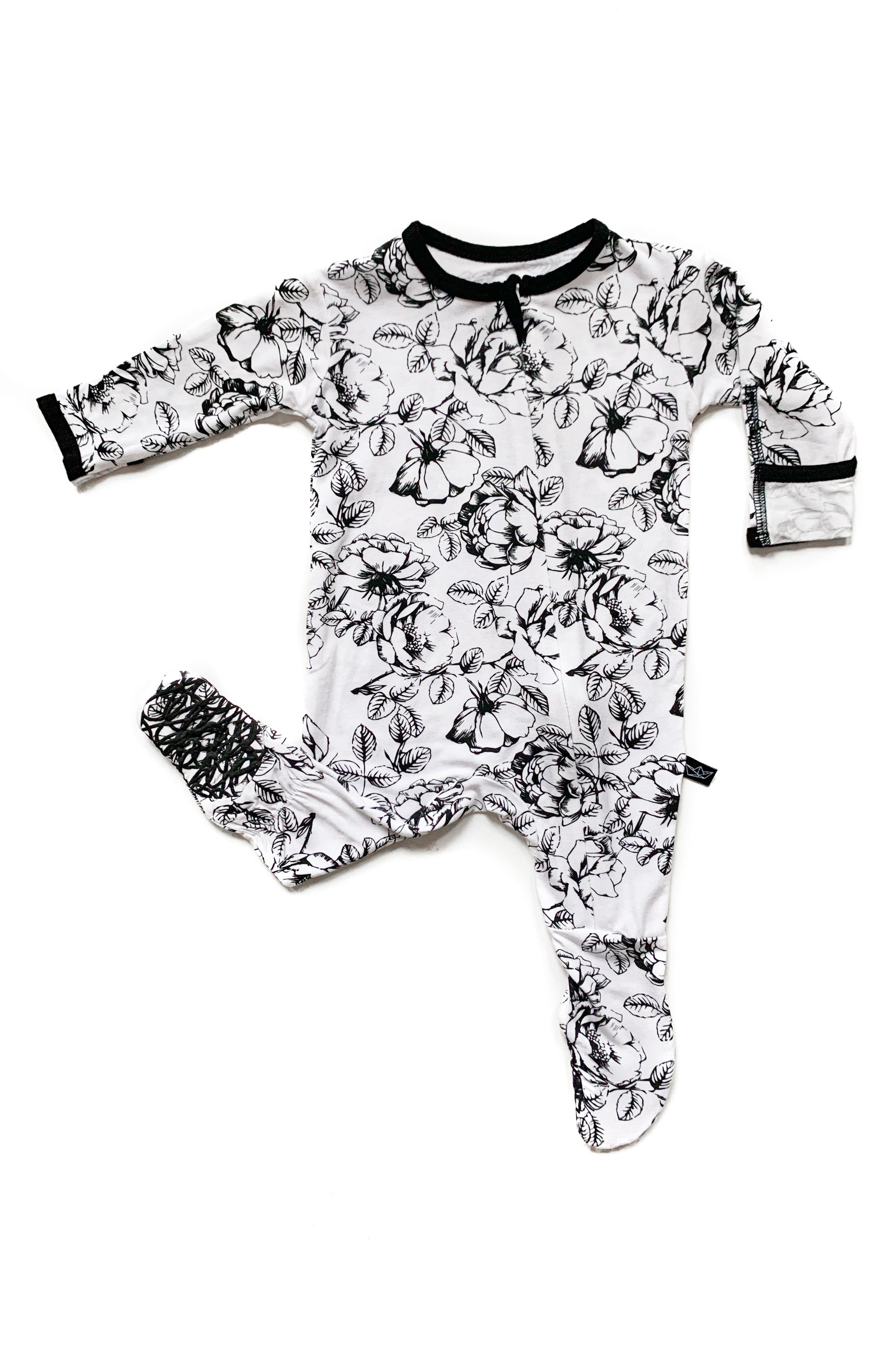 floral baby pajamas