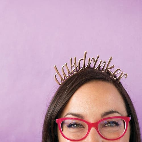 Shop Jollity & Co Witty Metal Headband In Day Drinker