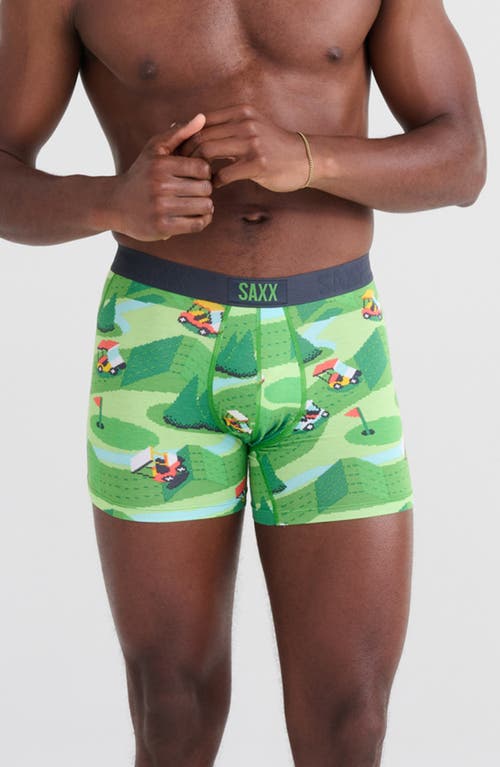 Saxx Vibe Super Soft Slim Fit Boxer Briefs In Excite Carts- Green