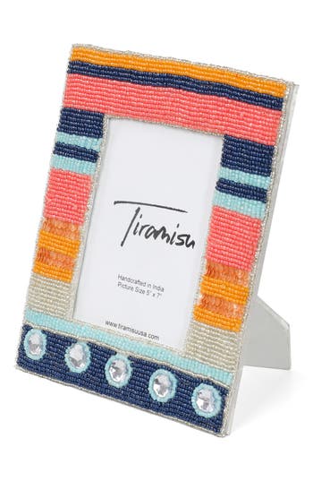 Tiramisu Horizon Harmony Stripe Picture Frame In Orange Multi