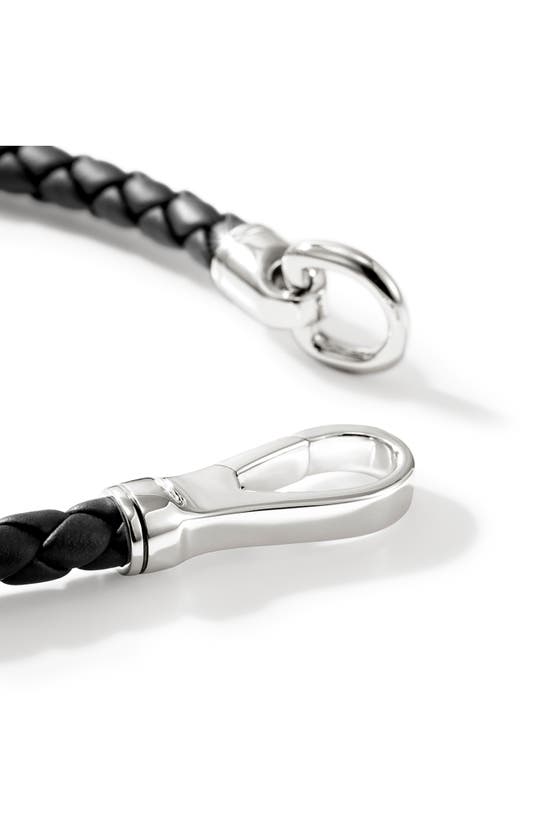 Shop John Hardy Braided Leather Bracelet In Black