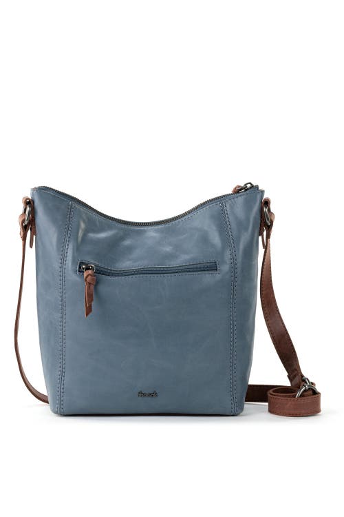 The Sak Ashland Leather Crossbody Bag In Maritime Wave Emboss