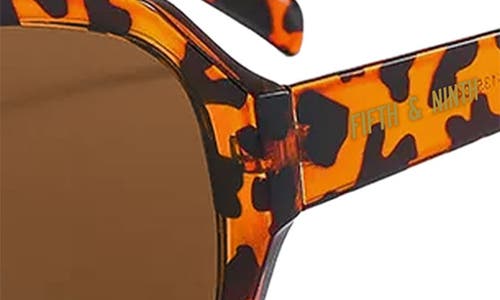 Fifth & Ninth Ryder 57mm Polarized Aviator Sunglasses In Torte/brown