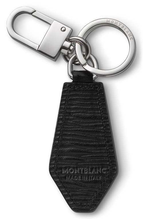 Shop Montblanc Meisterstück Leather Key Chain In Black