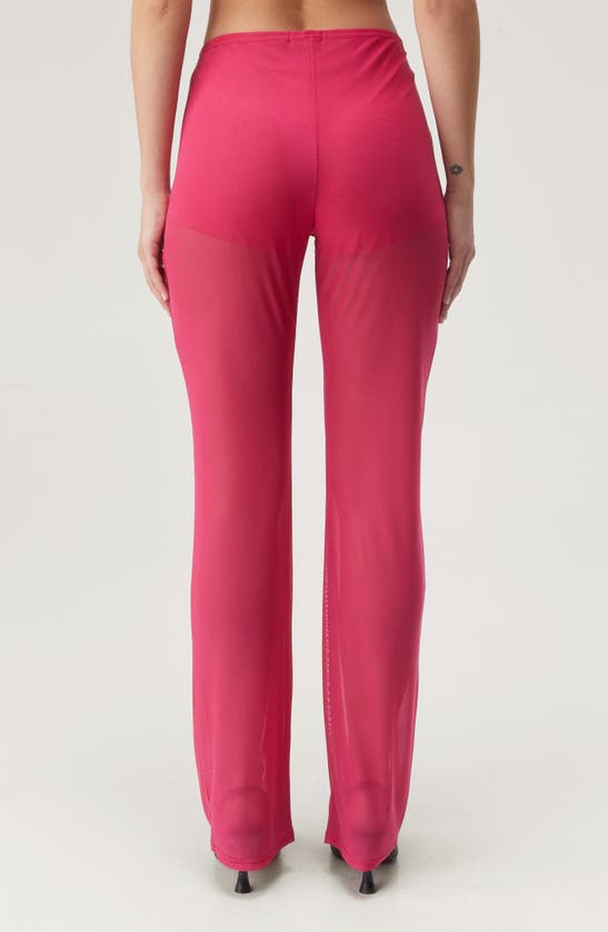 Shop Nasty Gal Bootcut Mesh Pants In Pink