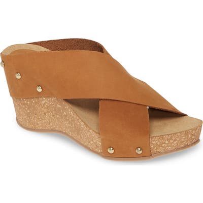 Carvela Comfort Wedge Slide Sandal, Brown