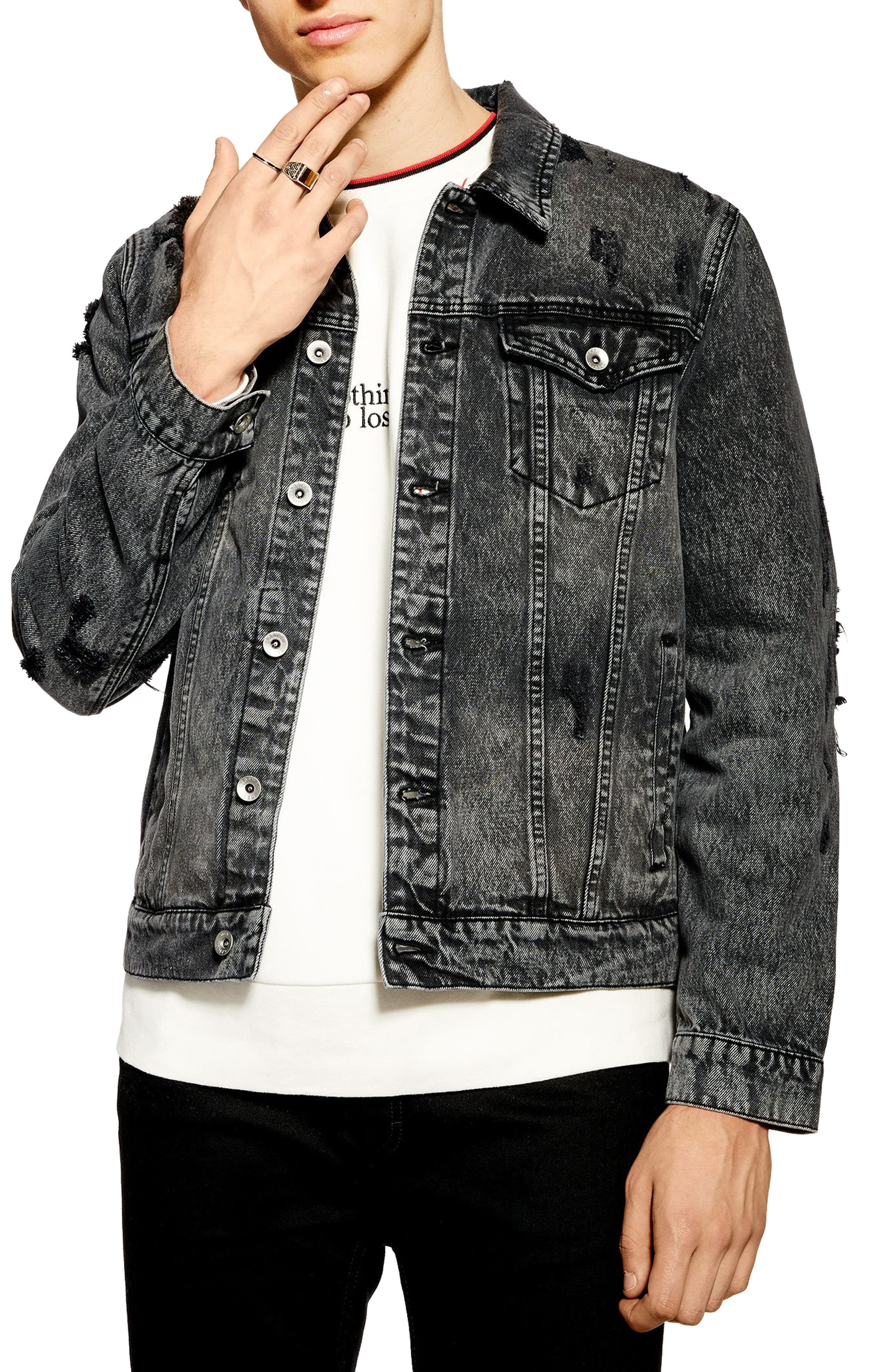 topman distressed denim jacket