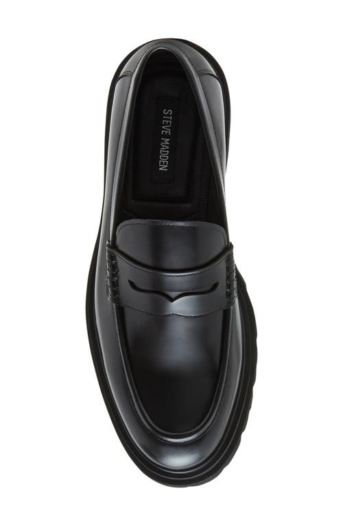 Shop Steve Madden Halian Penny Loafer In Black