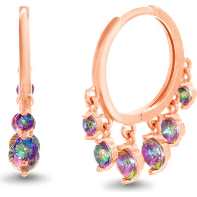 Lesa Michele Mystic Cubic Zirconia Hoop Earrings