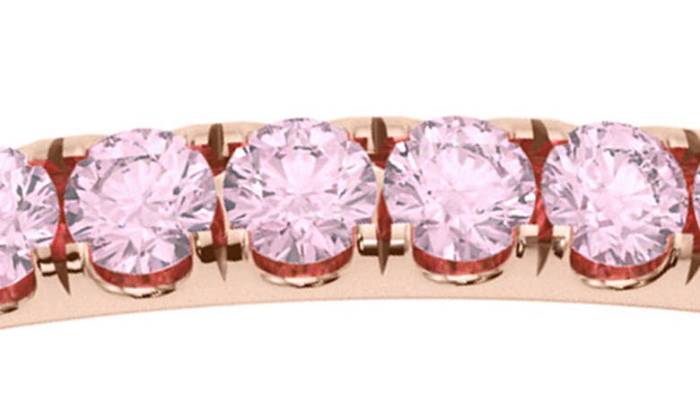 Hautecarat Petite Fancy Pink Lab Created Diamond Eternity Ring In 18k Rose Gold