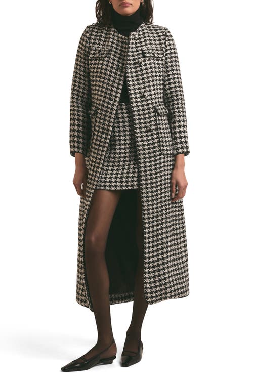 Shop Favorite Daughter The Posh Houndstooth Check Coat In Black/white Hounds