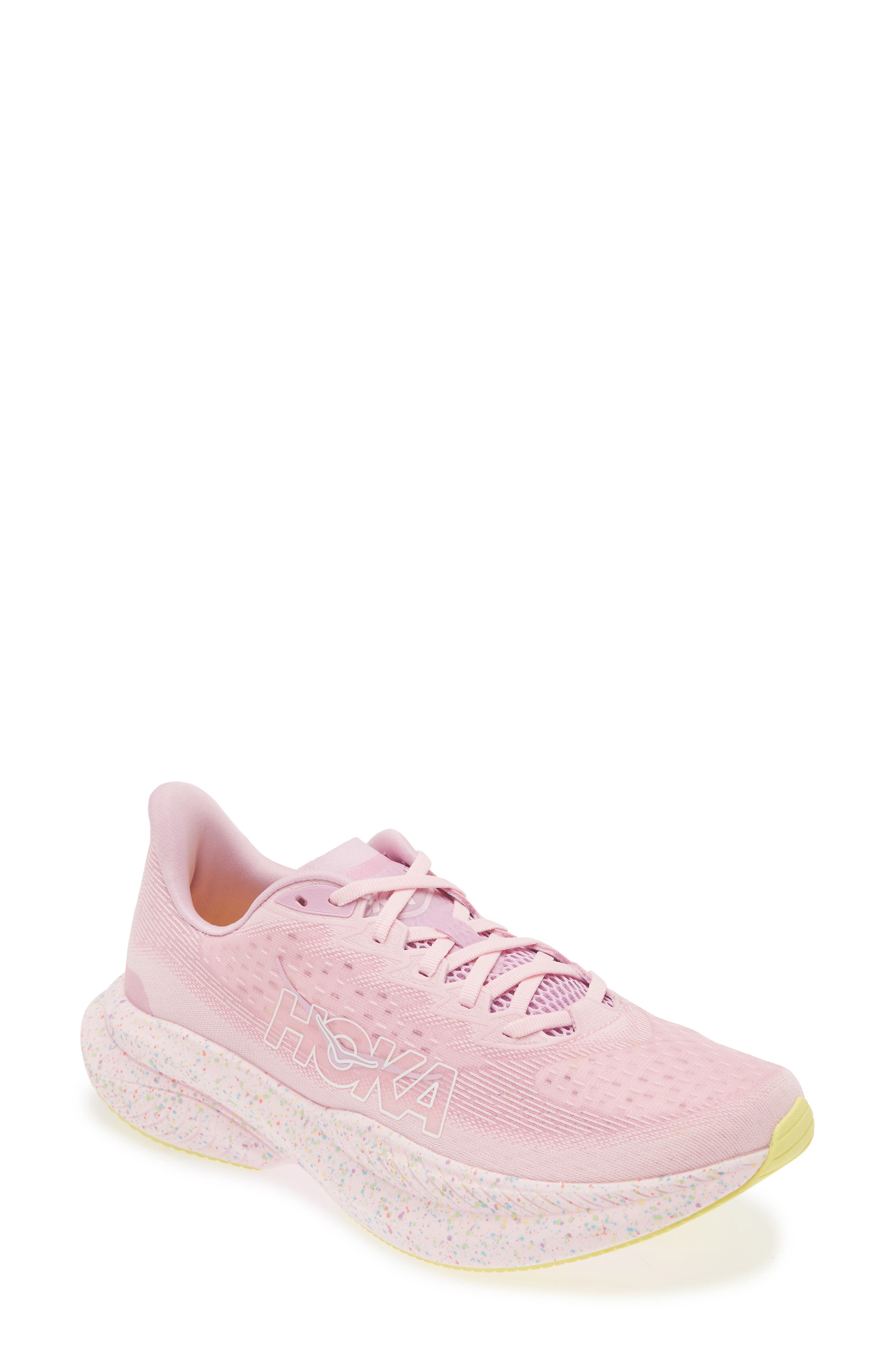 NEW HOKA men\'s mach 6 running shoes in pink twilight/lemonade Hoka Mach 6 - Pink Twilight - Lemonade – Fit2Run main image 3