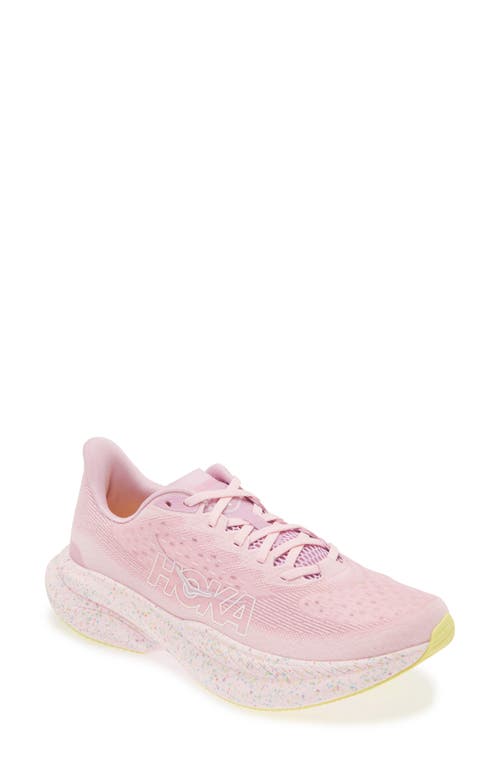 Shop Hoka Mach 6 Running Shoe In Pink Twilight/lemonade