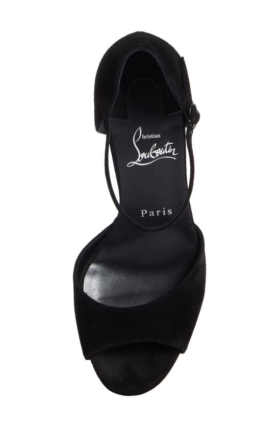 Shop Christian Louboutin Sandaloo Peep-toe Sandal In Black