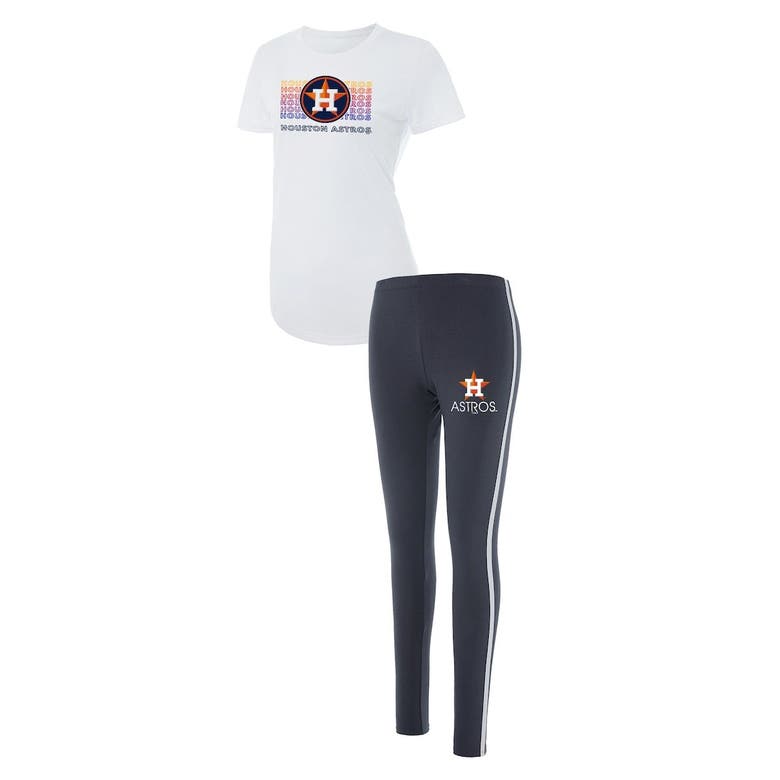 Women's Houston Astros Concepts Sport Charcoal/White Sonata T-Shirt &  Leggings Sleep Set