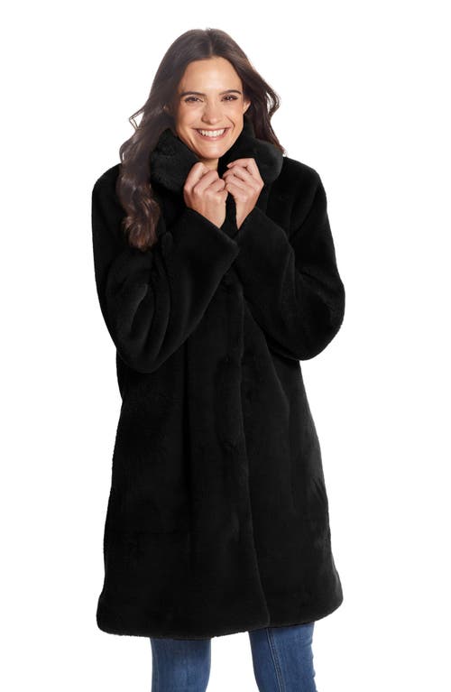 Shop Gallery Faux Fur Coat In Black