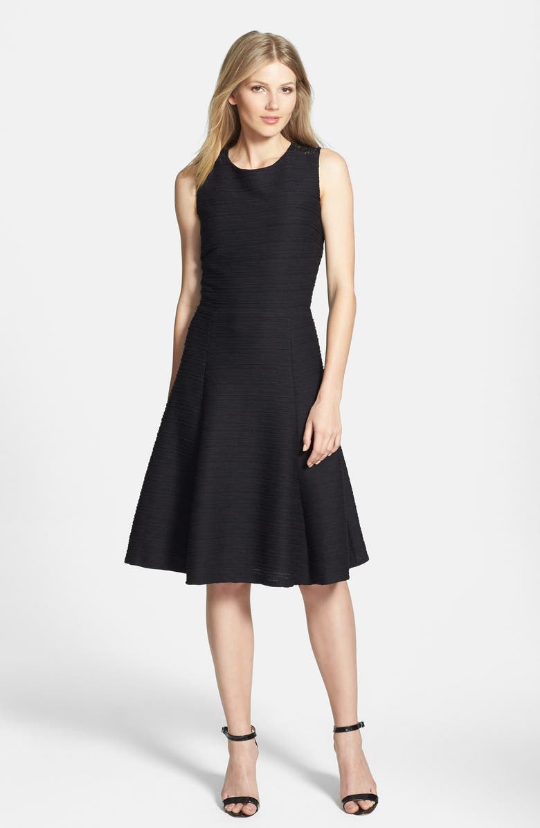 Taylor Dresses Textured Fit & Flare Dress | Nordstrom