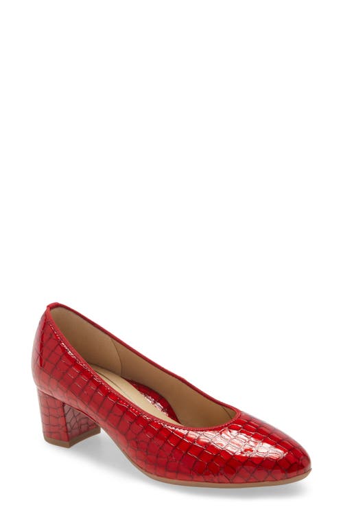ara Kendall Pump in Red Patent Leather