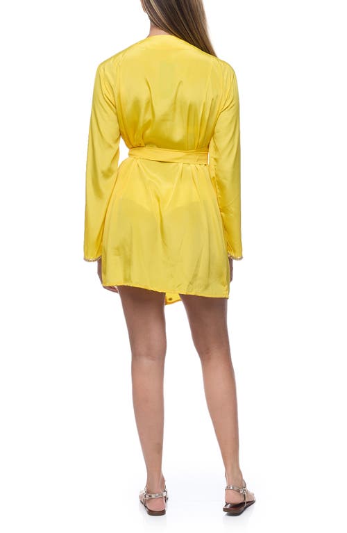Ranee's Ranees Embellished Robe In Yellow
