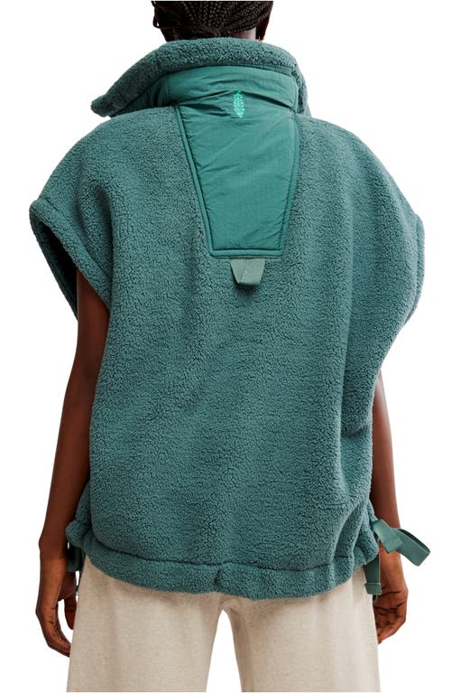Free People Fp Movement Scout It Out Fleece Vest In Midnight Jade