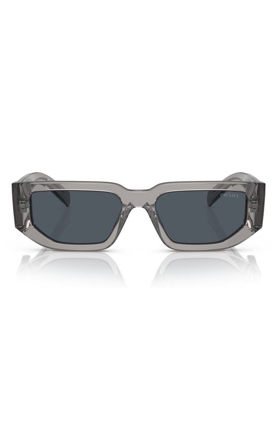 Prada Symbole Rectangular Sunglasses, 54mm In Grey