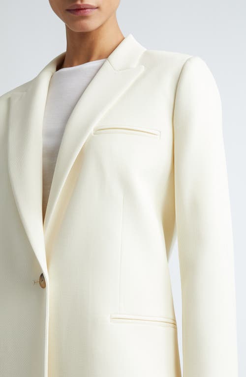 Partow Harlow Cotton Stretch Twill Blazer In Ivory