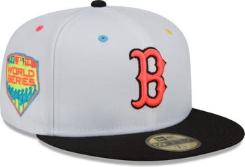 Men's New Era White/Black Boston Red Sox 2018 World Series Champions Neon Eye 59FIFTY Fitted Hat