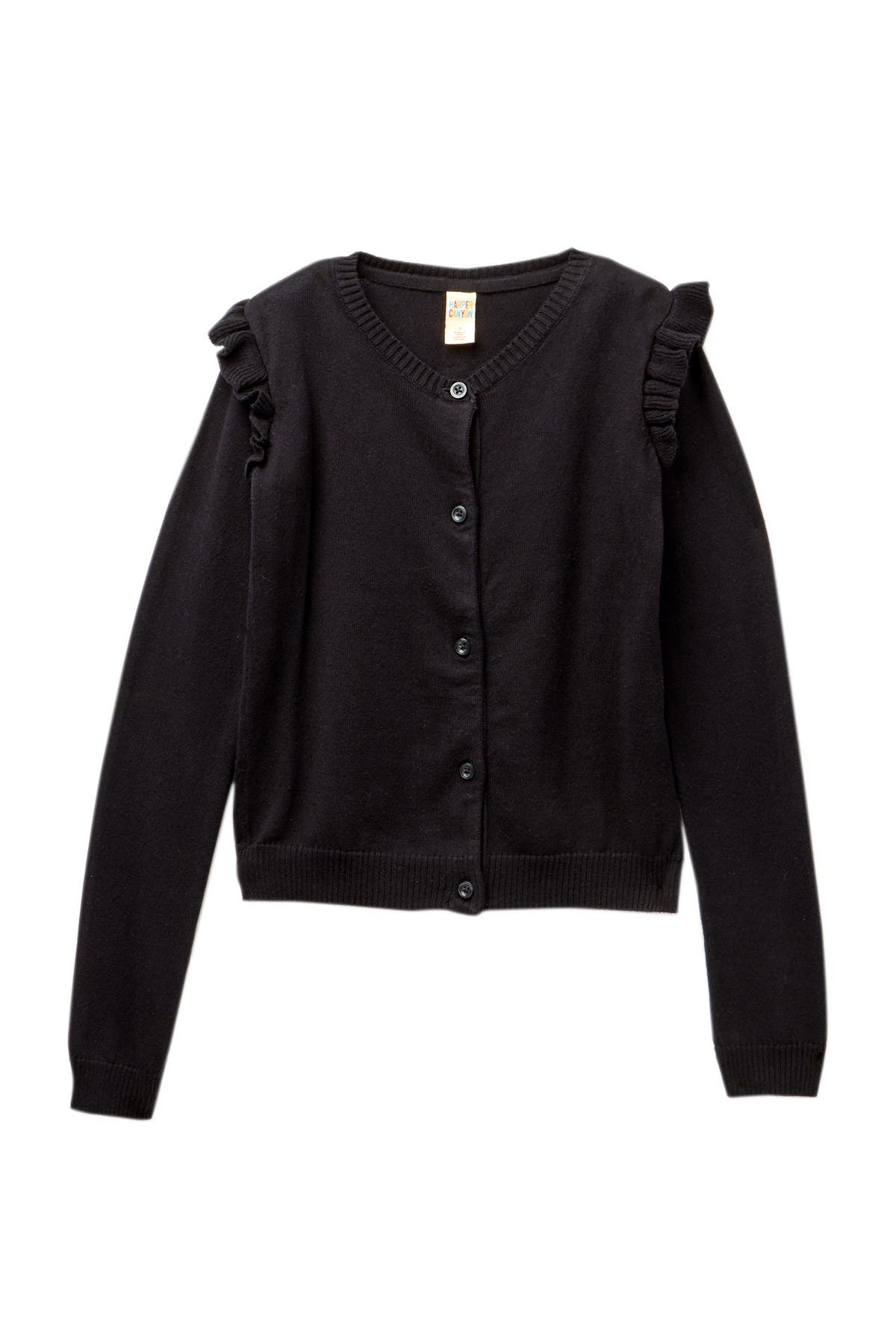 girls ruffle cardigan