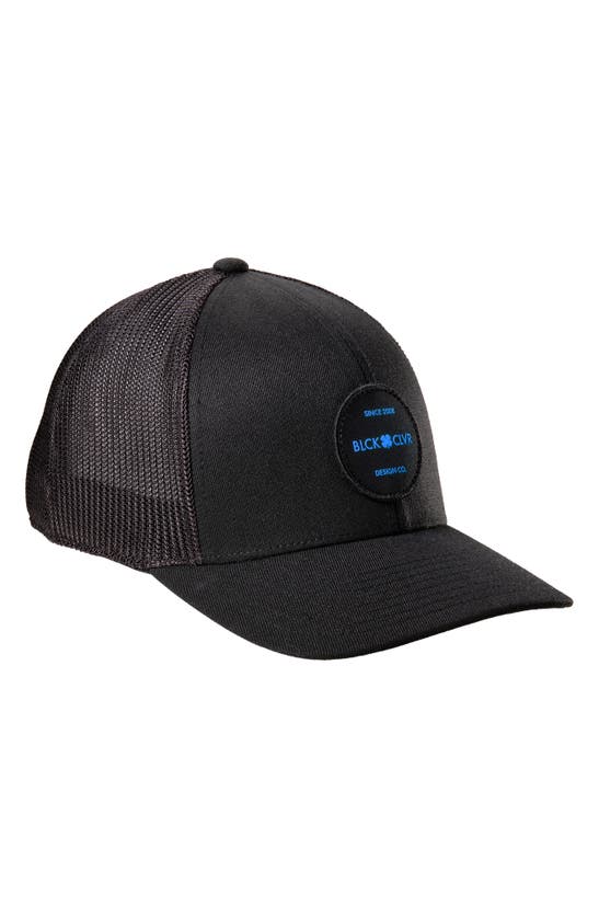Shop Black Clover Engraved Trucker Snapback Hat In Black