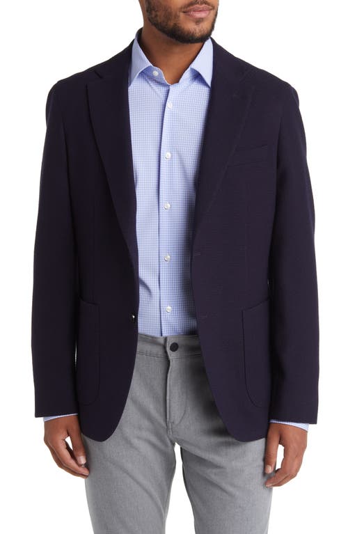 Heston Textured Wool Sport Coat in Dark Blue