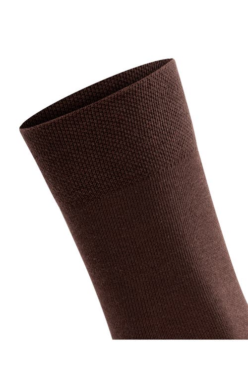 Shop Falke Sensitive London Cotton Blend Socks In Dark Brown